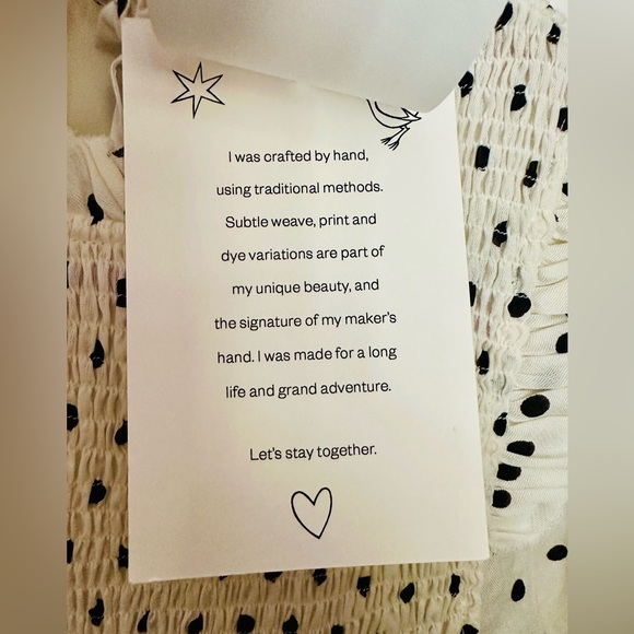 🆕 🔖 Alix of Bohemia ✨ Shelby Cream Dot Smocked Maxi Dress ✨ Size Small ✨ NWT!! - Picture 9 of 17